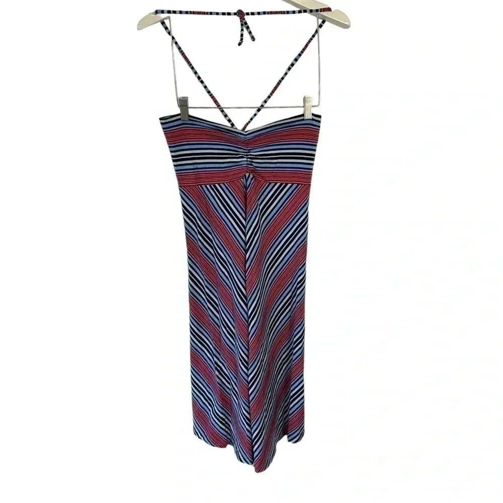 Patagonia S multicolor stripe boho halter minimalist dress Preppy Nautical Retro
